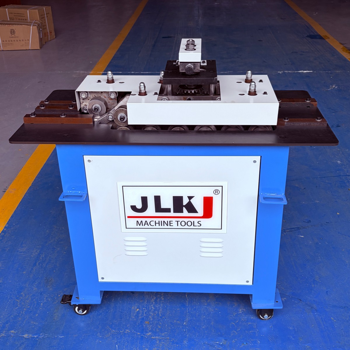 Pittsburgh Lock Forming Machine Blue Front View